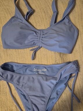 Cabana del Sol Light Blue Bikini Set. Womens Small